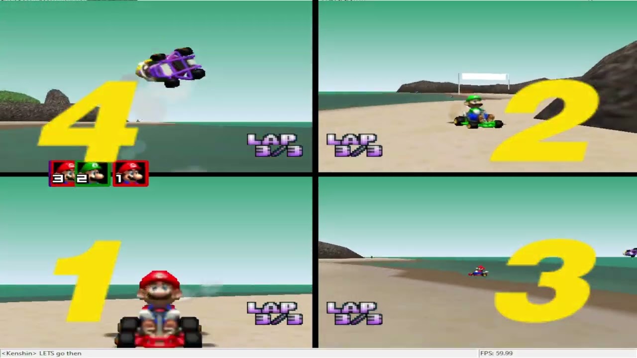 Mario kart 64 - 4 VS Kaillera - Match 40