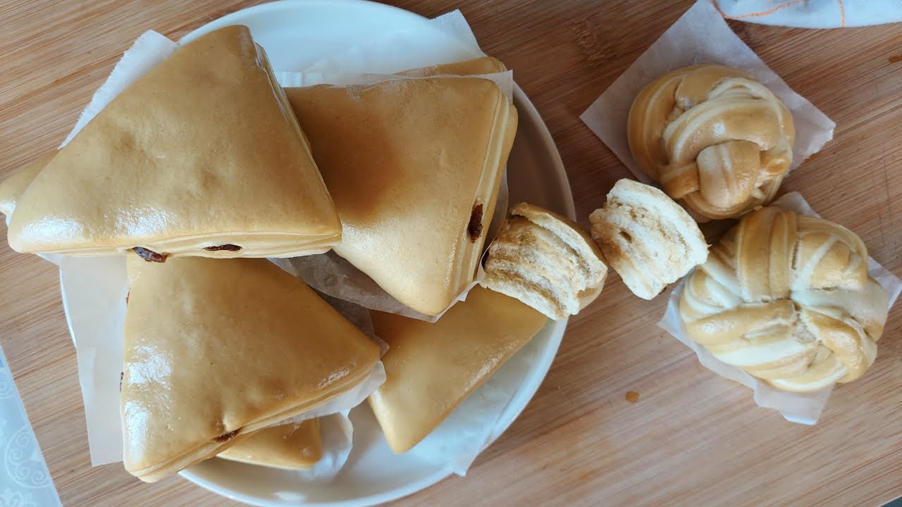 黑糖雙色三角饅頭