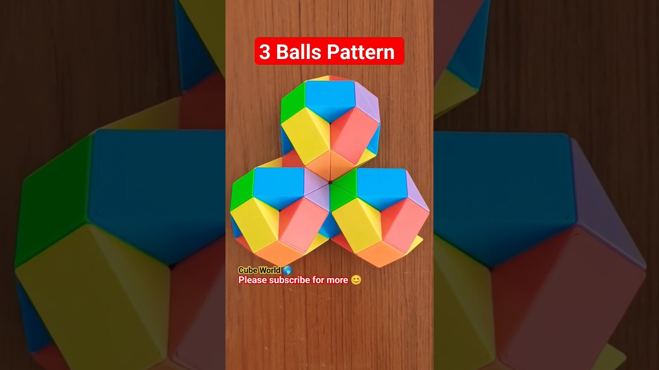 Snake cube pattern 3 balls | Snake cube puzzle #ball