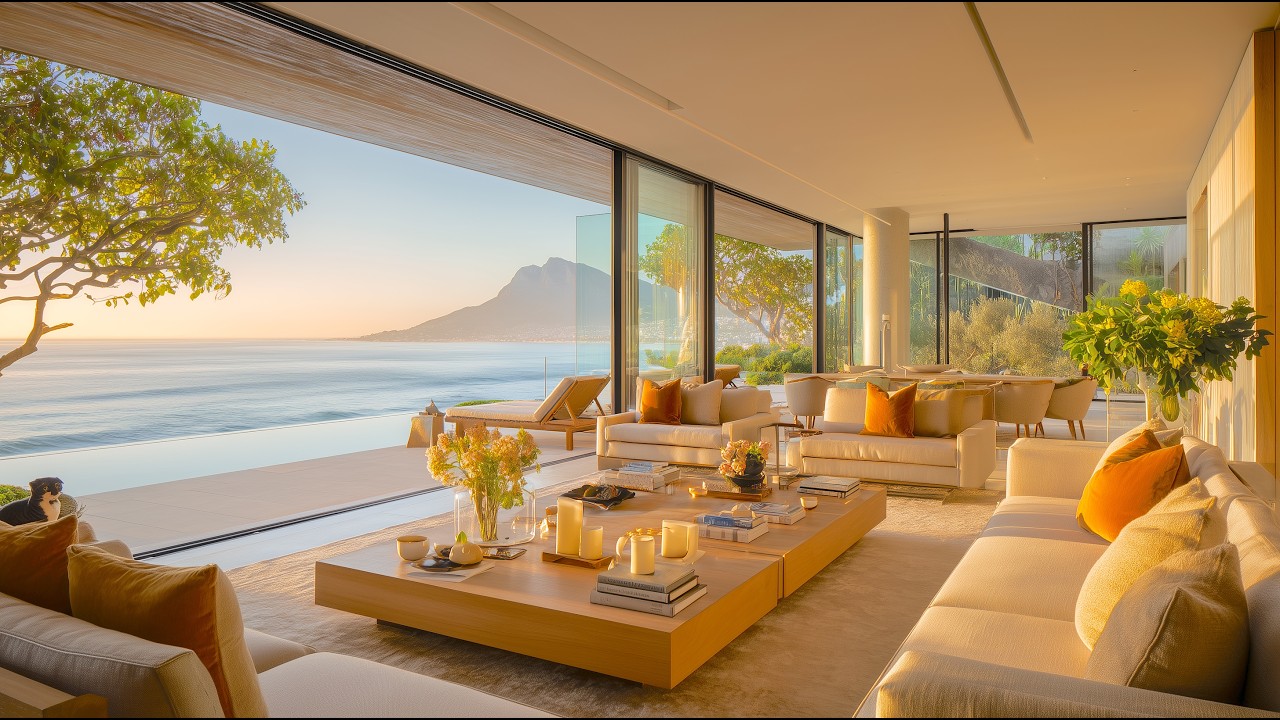 Sunrise Jazz for a Quiet Mind | Luxury Beachfront Villa Ambience