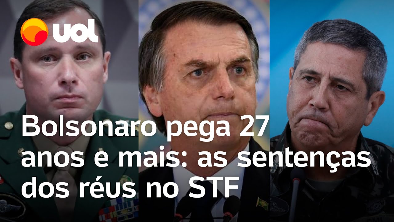 Bolsonaro pega 27 anos: veja as sentenças de todos os réus no julgamento da trama golpista no STF