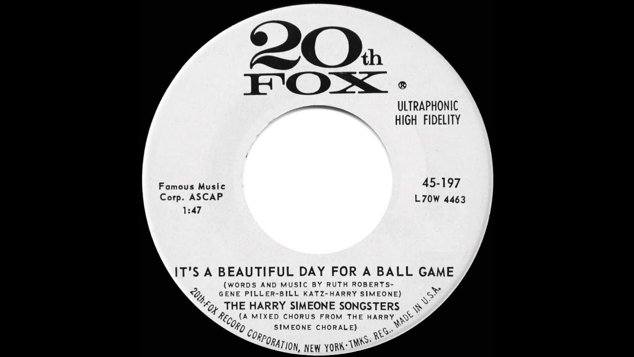 1960 The Harry Simeone Songsters - It’s A Beautiful Day For A Ball Game
