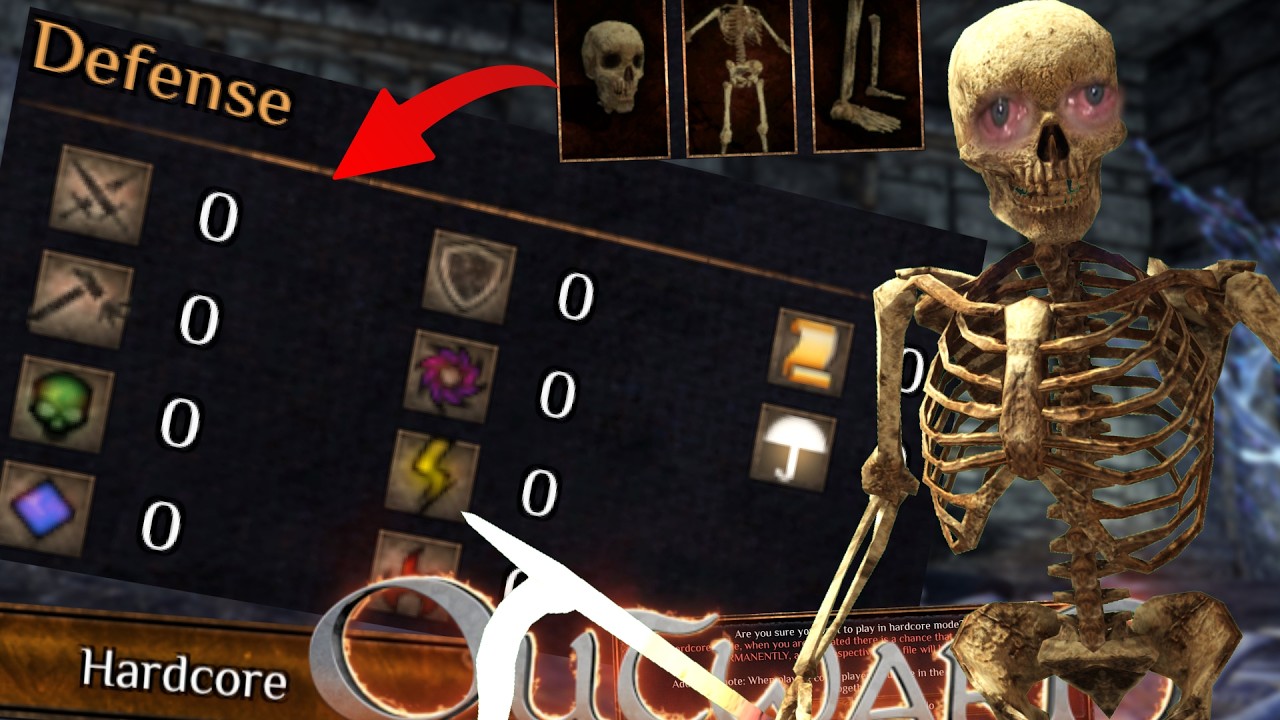 Can I beat HARDCORE Outward... as a SKELETON????