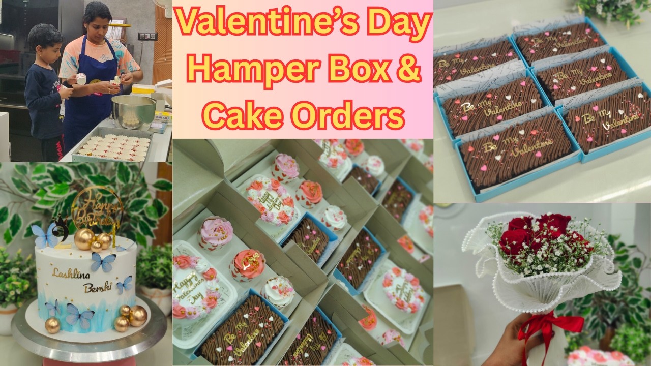 Valentine's Day Hamper Box & Cake Orders | Valentine’s Day Spl Vlog | Cake Hampers & Sweet Surprises