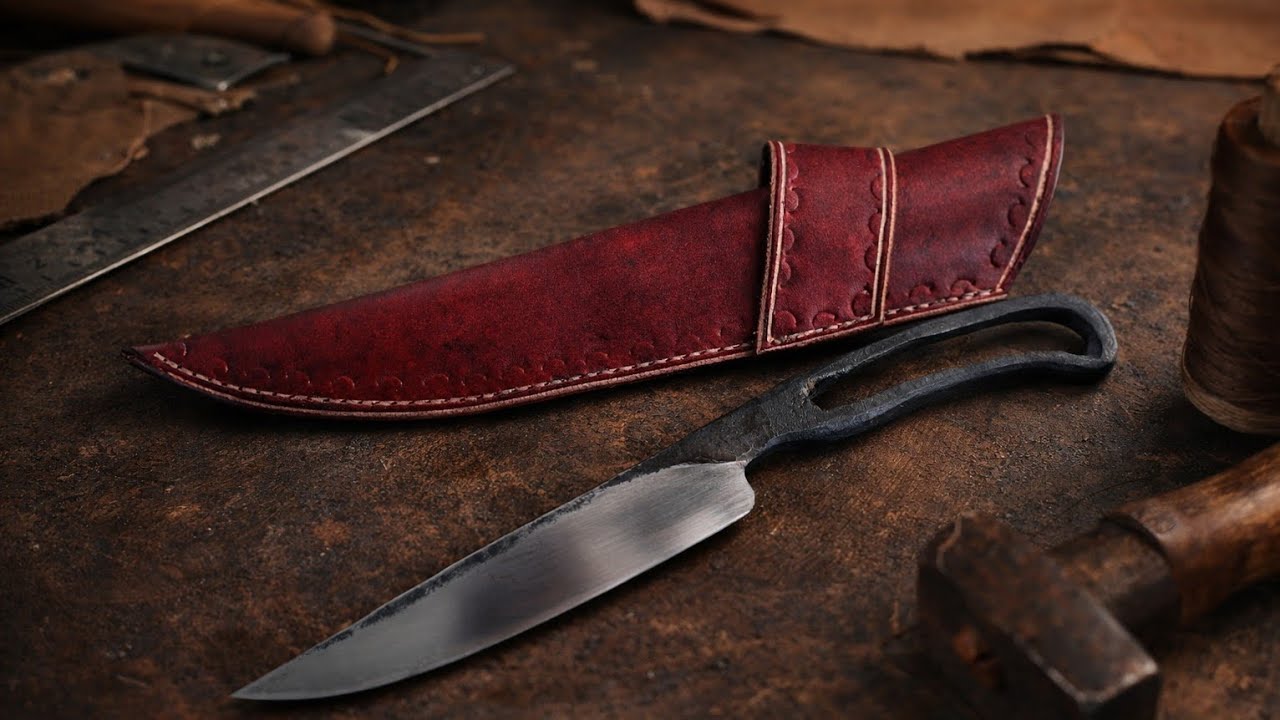 Full Making : Leather Sheet for Blacksmith Knife !