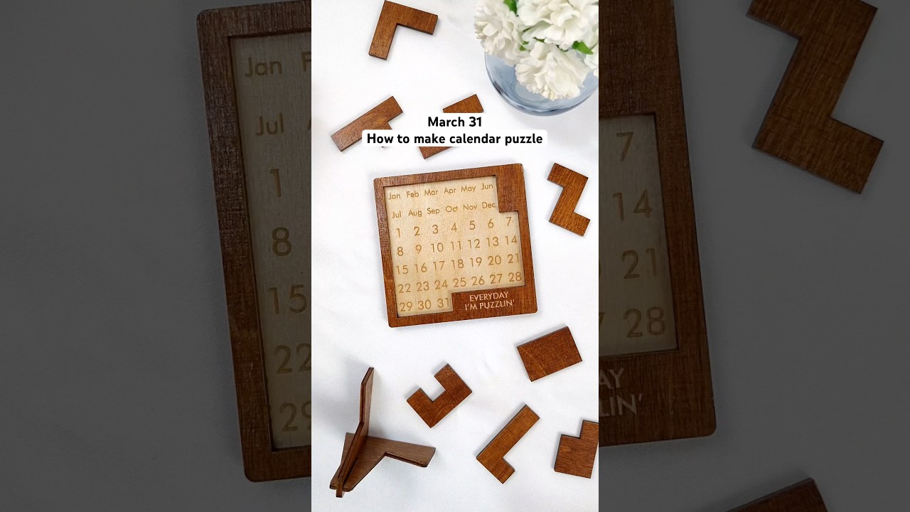March 31✅ how to make calendar puzzle #calendarpuzzle #custompuzzle #puzzle #adventcalendar #diy
