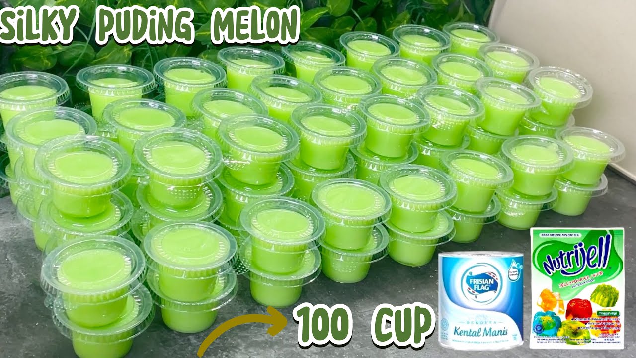 Makan 10 Cup baru puas ‼️Resep 100 Cup Silky Puding Melon