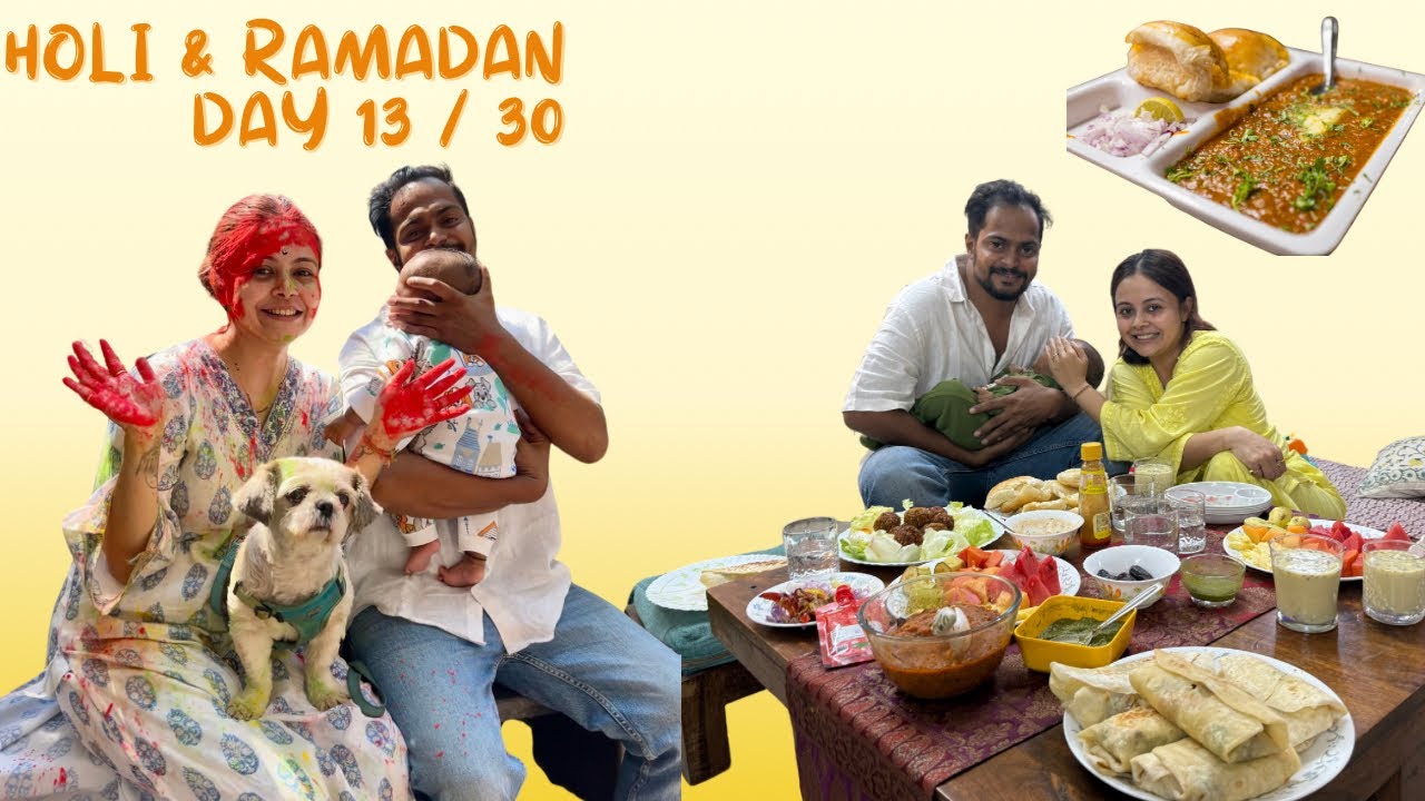 Pav Bhaji ,Falafel Wrap,Thandai Ramadan13 #ramadan #cookingathome #holi #vlog #joy #angel #devoshaan