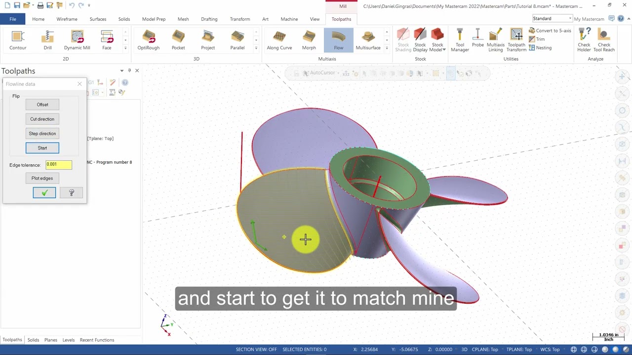 2  Flow 5 Axis to Finish a Blade