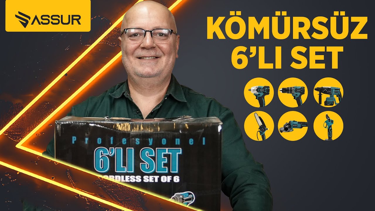 ASSUR YENİ ÇANTALI 6'LI MAKİNE SETİ - EN DOLU SET