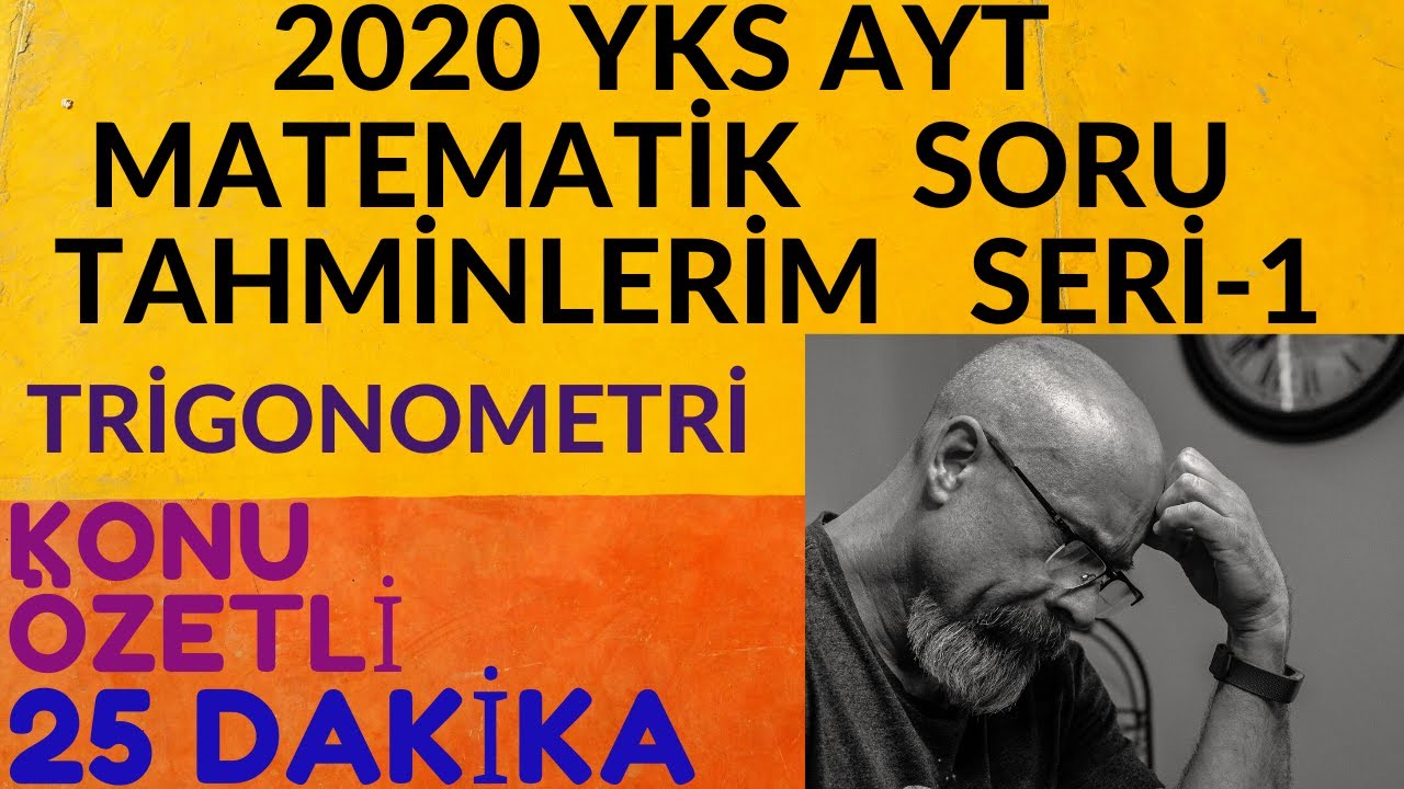 2020 YKS  AYT MATEMATİK  SORU TAHMİN İ SERİ-1 [+2 NET]  TRİGONOMETRİK DENKLEM VE ÇEMBER KONU ÖZETLİ