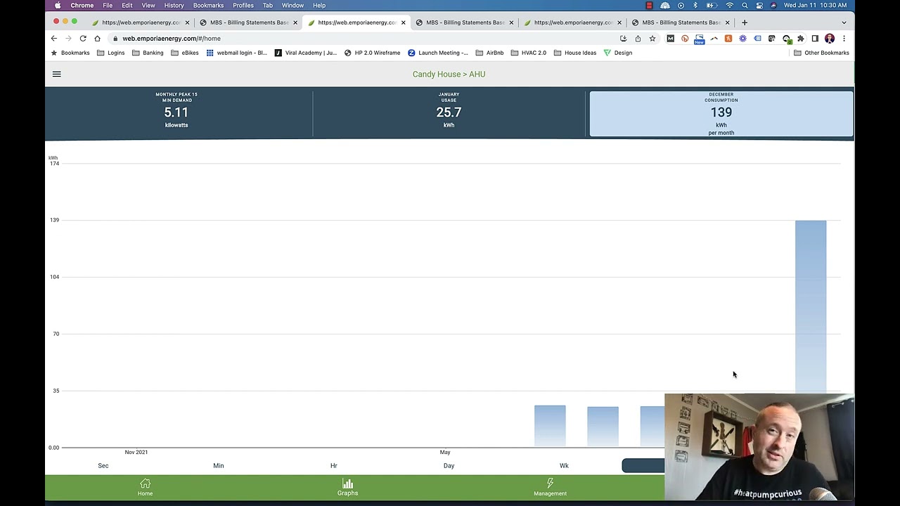 Christmas Cold Snap Heat Pump Usage with Emporia Vue Energy Monitor