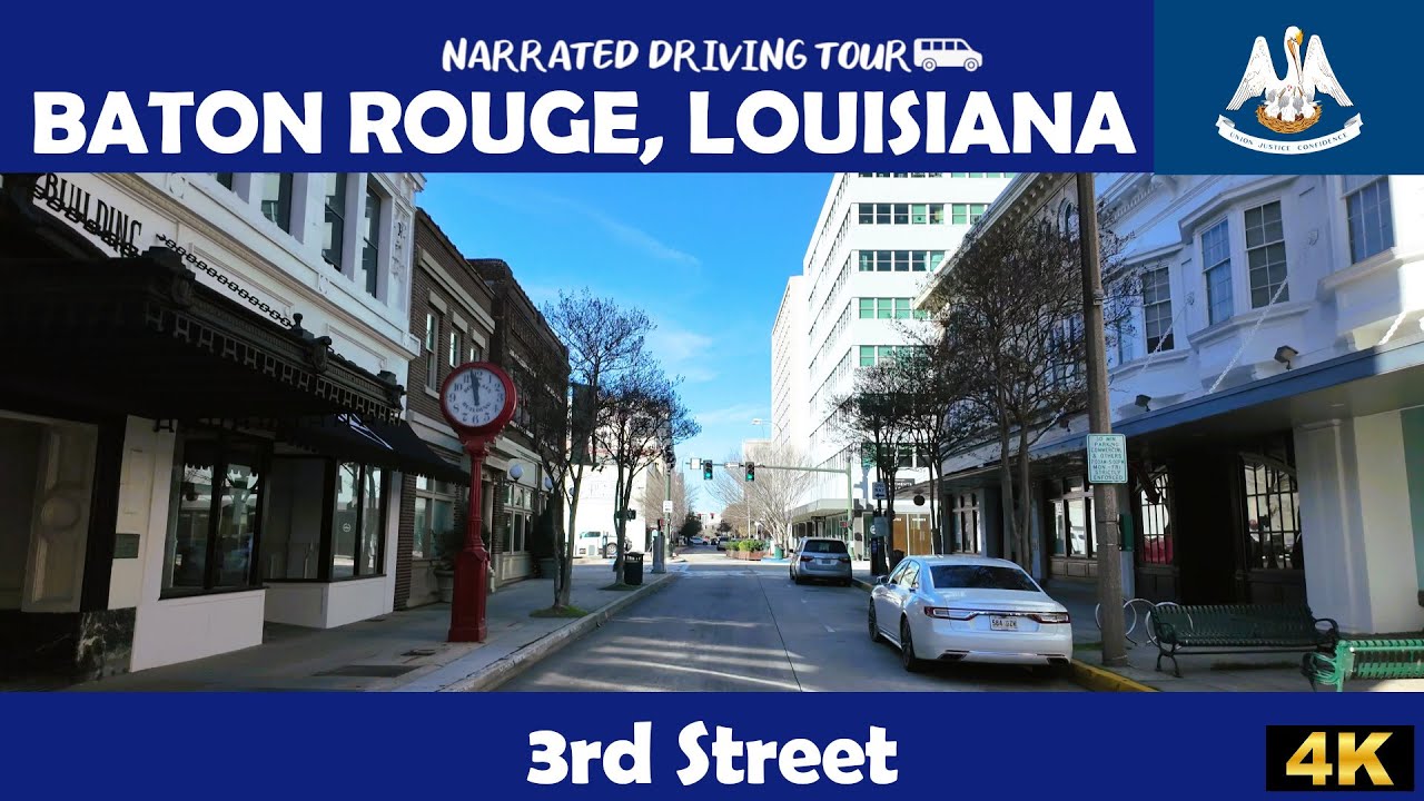🚗 3-я улица, Батон-Руж, Луизиана 🚗 4K Drive