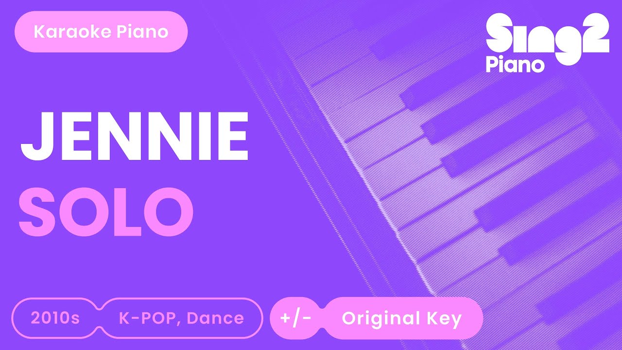 JENNIE - SOLO (Karaoke Piano)