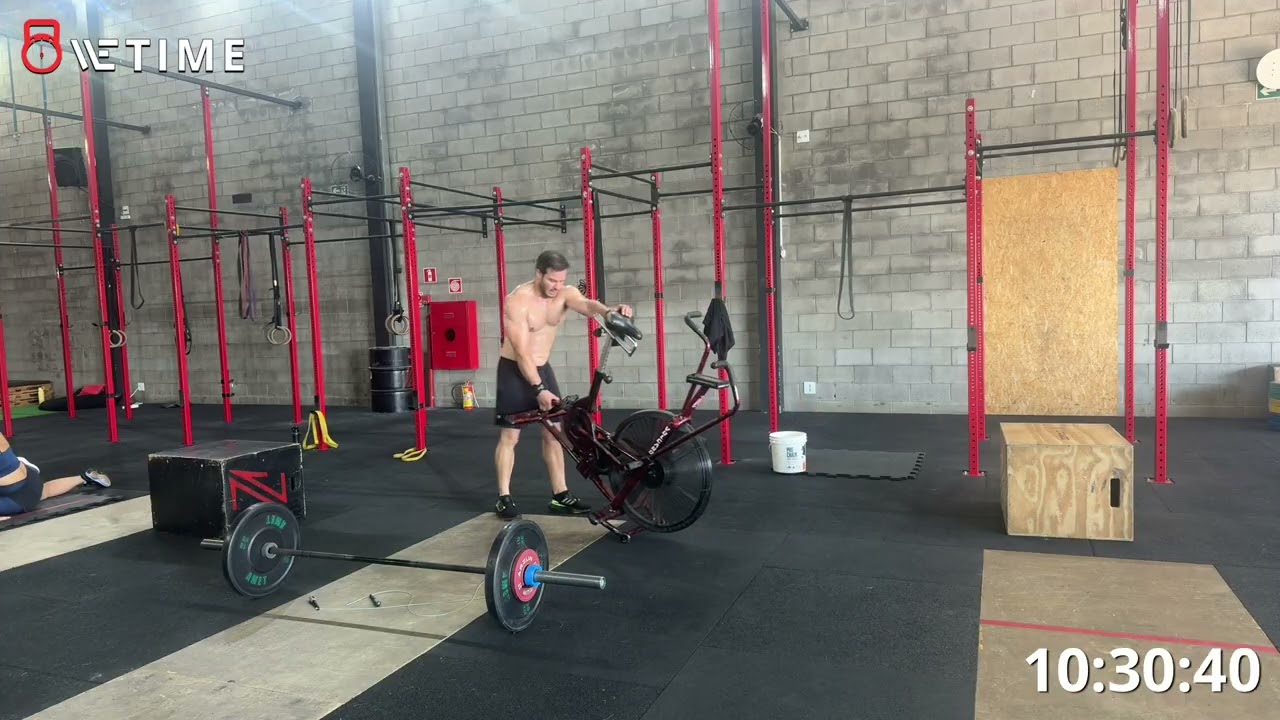 Amrap 10’ 50du, 10bmu, 12hc45kg - rest 3’ - 21-15-9 call bike/pull up