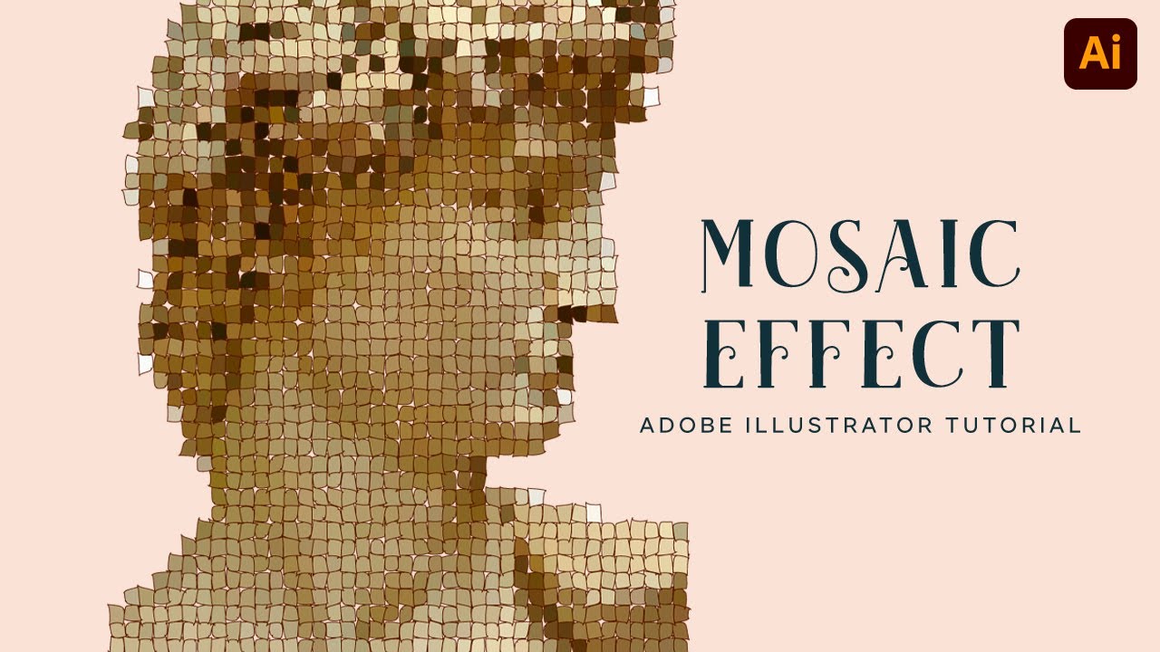 create mosaic effect | adobe illustrator tutorial