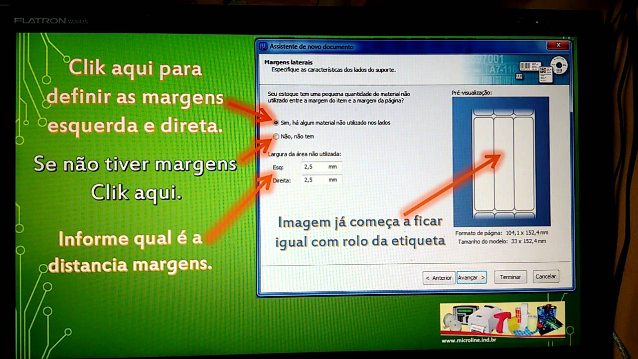 Configurar etiqueta no bartender