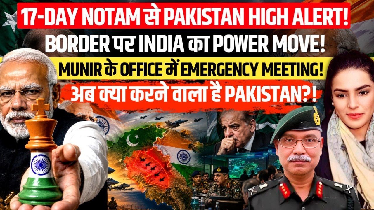 Pakistan HIGH ALERT! IAF 17-Day NOTAM Sparks Emergency Meeting | Lt Gen Dushyant Singh | Amber Zaidi