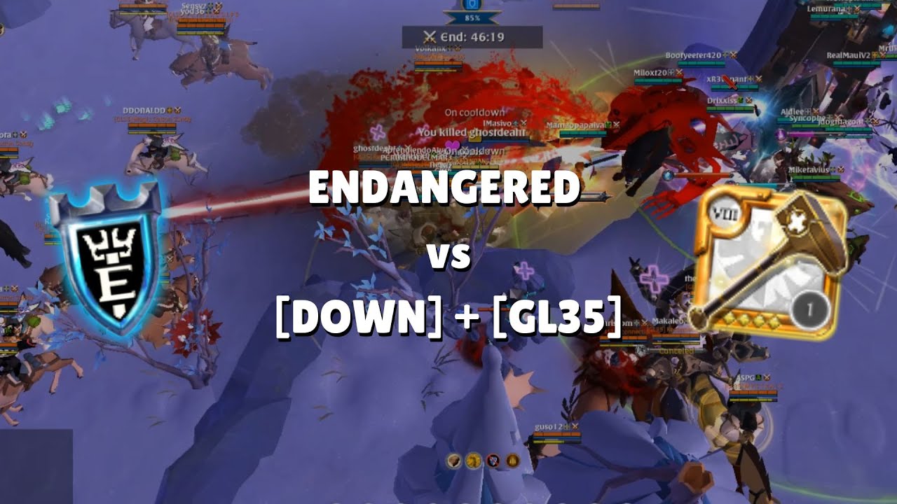 ENDANGERED vs [DOWN] + [GL35] | Caller POV | Albion Online ZvZ