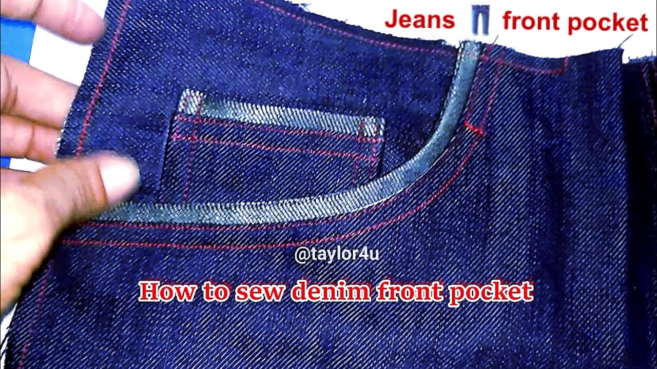 Tutorial Jeans front Pocket Detail / Key pocket / Make your own jeans