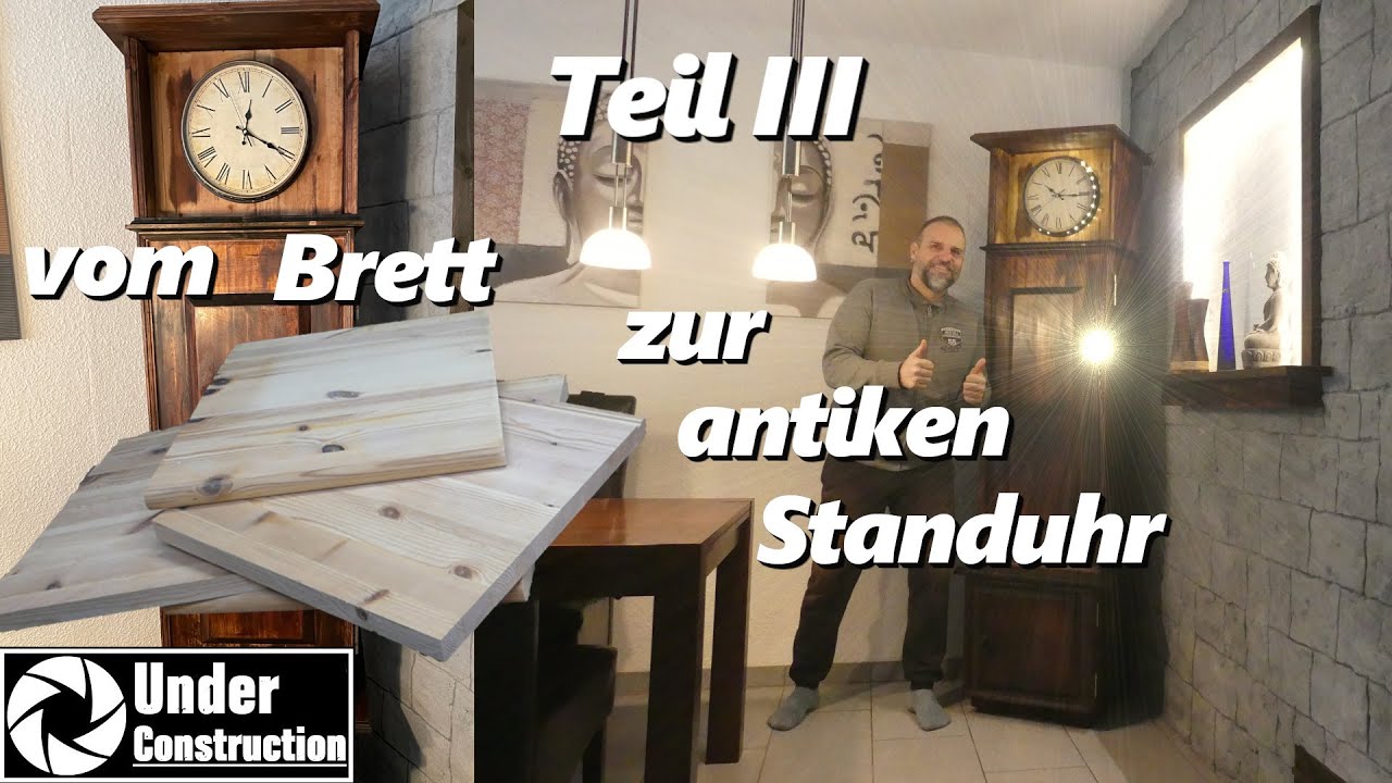 DIY Standuhr aus Restholz