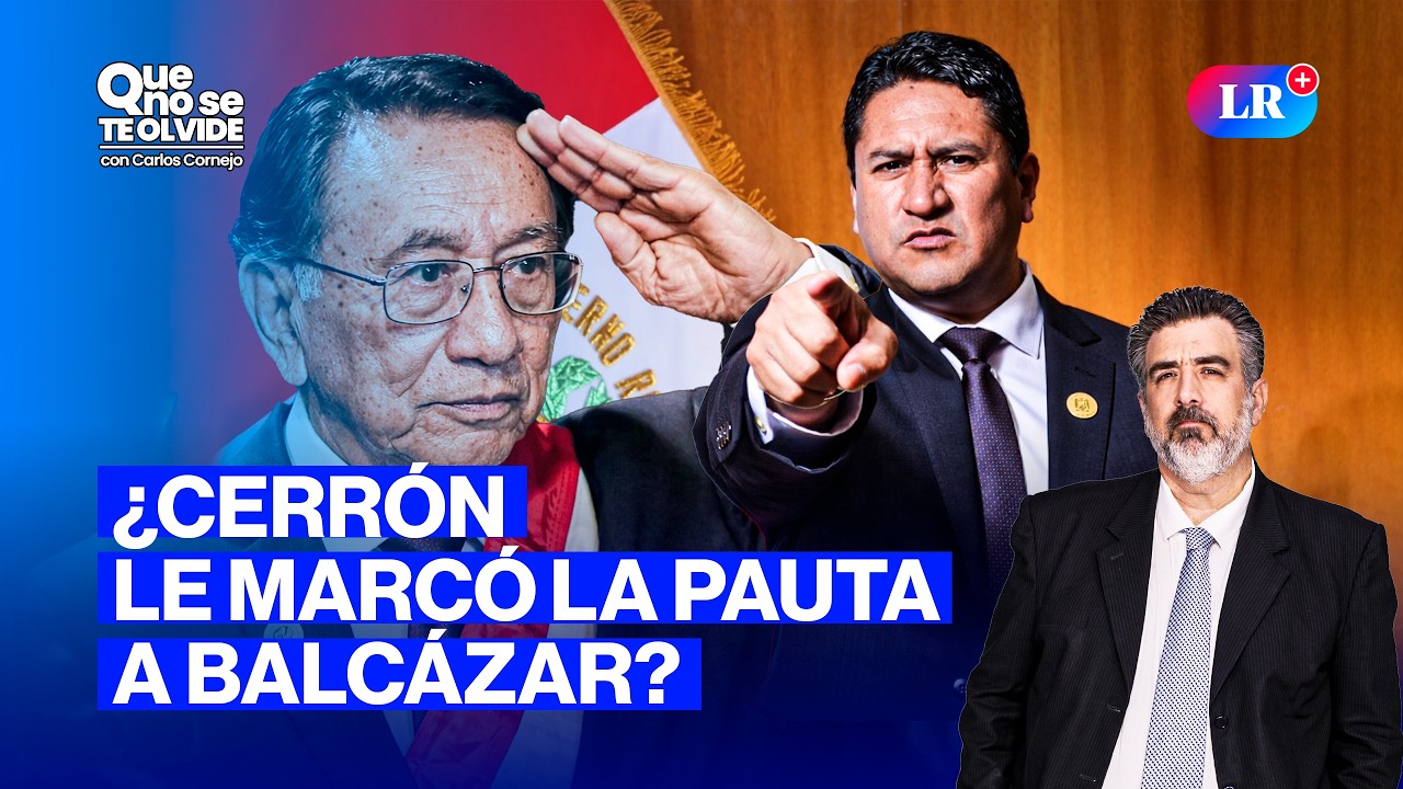 JOSÉ MARÍA BALCÁZAR Y SU PLAN DE GOBIERNO | QUE NO SE TE OLVIDE CON CARLOS CORNEJO