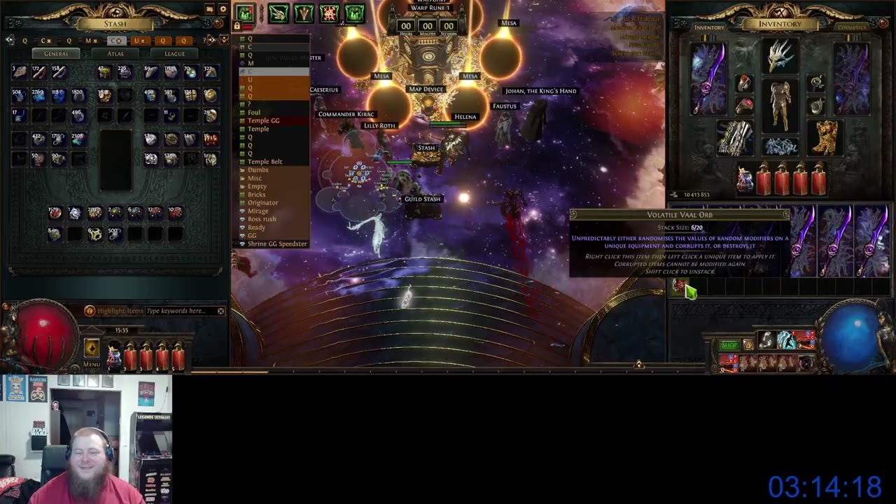 GG volatile vaal orbs, Path of exile mirage league