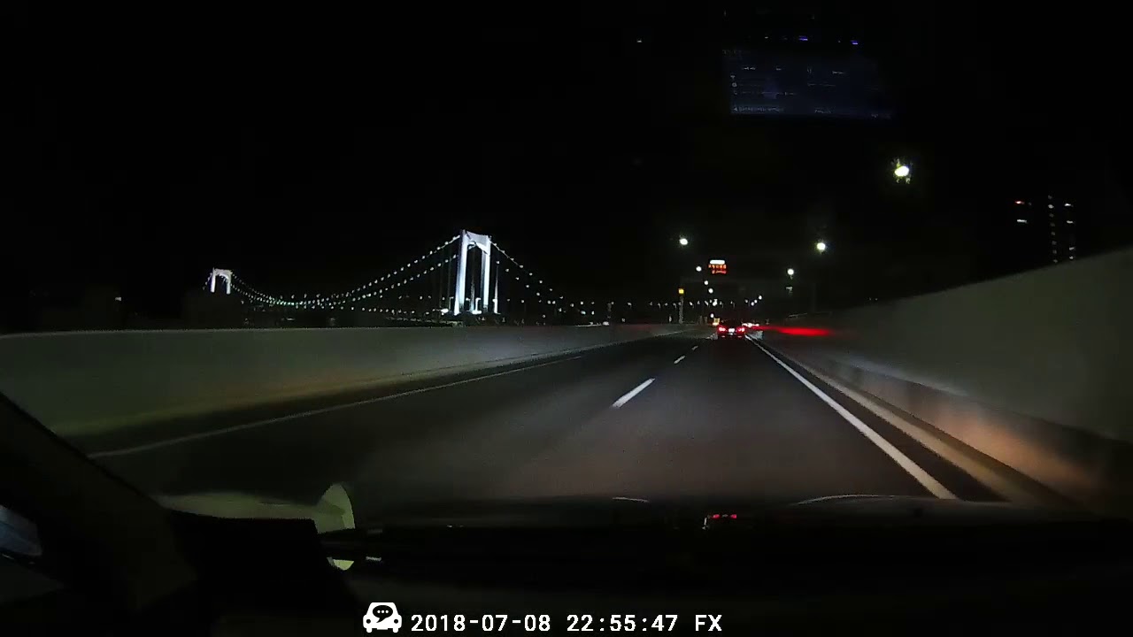 首都高 C1 ルーレット族が覆面パトに捕まる瞬間のドライブレコーダー映像