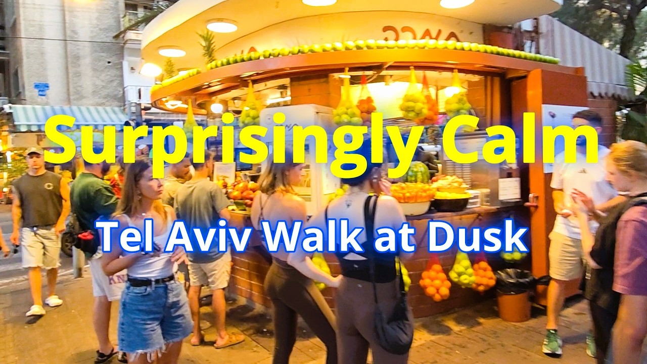 Tel Aviv Evening Walk: Friendly Israelis & Relaxed Vibes along Dizengoff Street