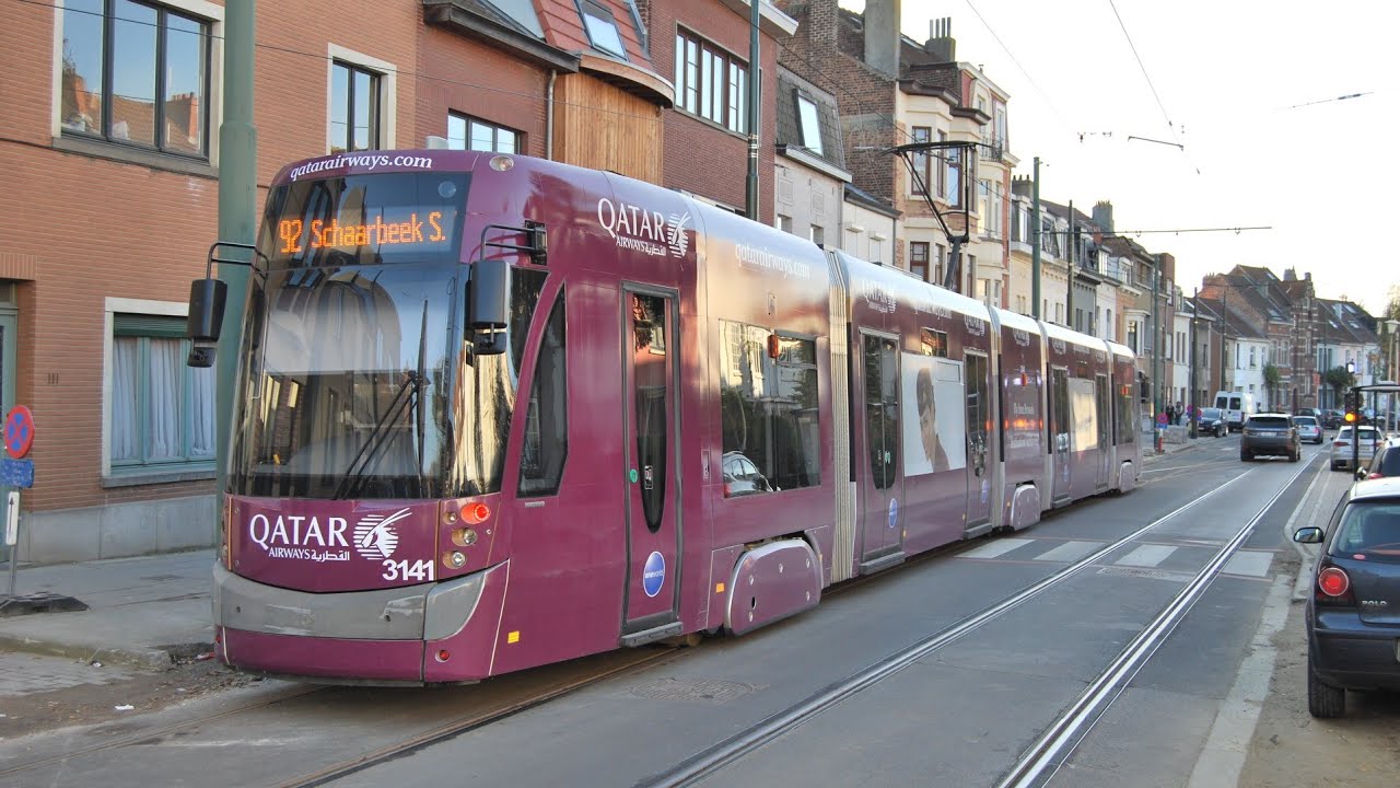 🇧🇪🚊9️⃣2️⃣ Cab Ride - STIB. Line 92 from 