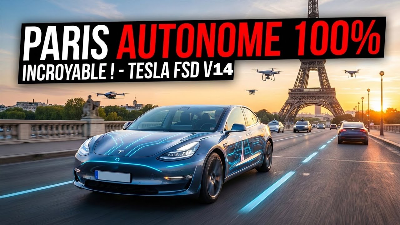 Peut-on faire Confiance à une TESLA qui Conduit SEULE dans PARIS ?