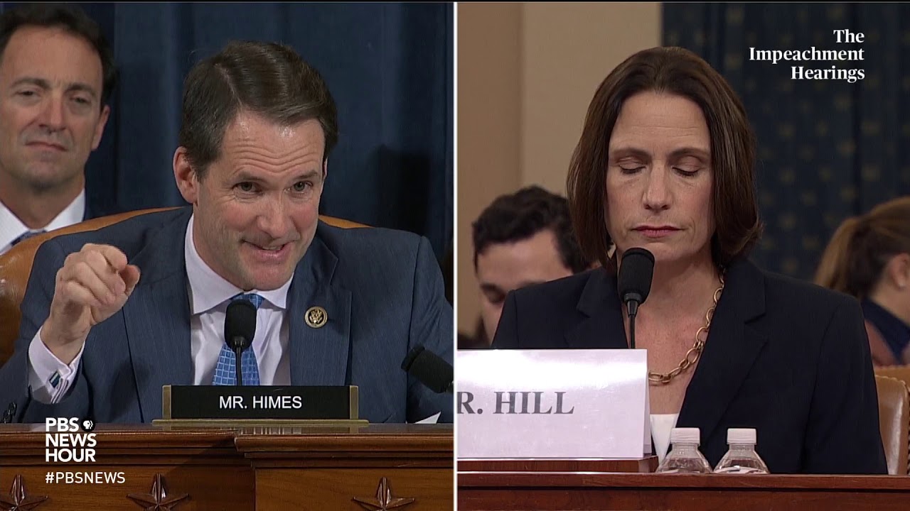 WATCH: Rep. Jim Himes’ full questioning of Hill and Holmes | Trump's first impeachment hearings