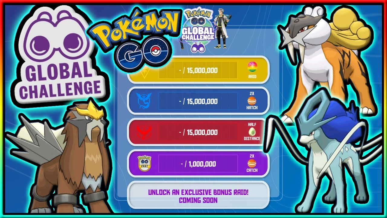 2019 GLOBAL CATCH CHALLENGE POK&Eacute;MON GO: SHINY ENTEI, RAIKOU, & SUICUNE!!