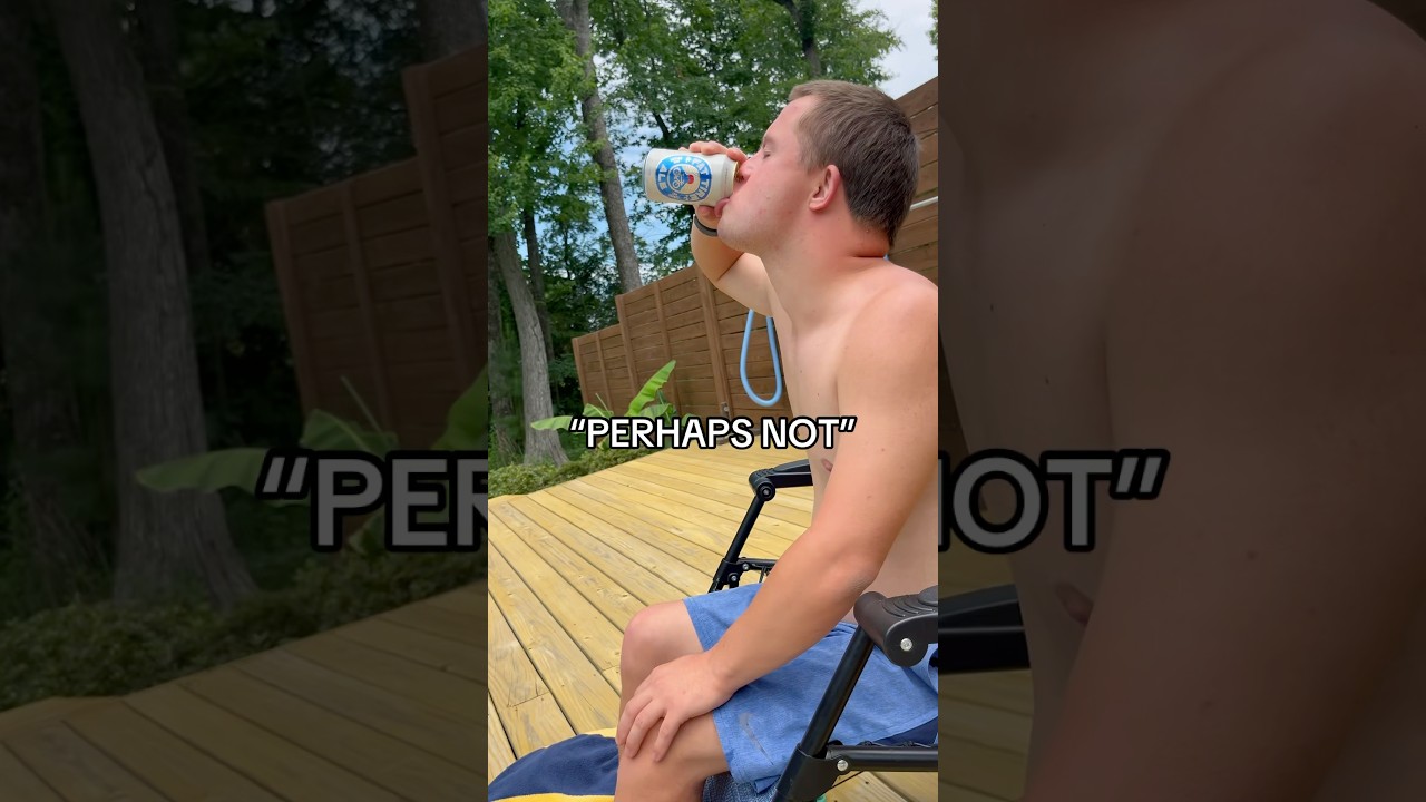 my brother with Down syndrome prefers a beer 🍻👏🏼