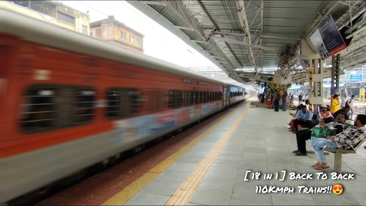 Back To Back Aggressive 18 Express Trains | ICF & LHB Trains At 110Kmph | Tracksounds | I R