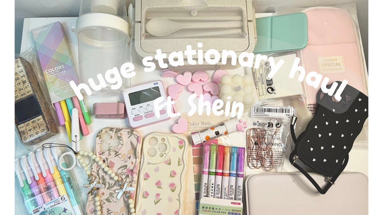 Stationary haul 🌷Asthetics from Shein 🎀