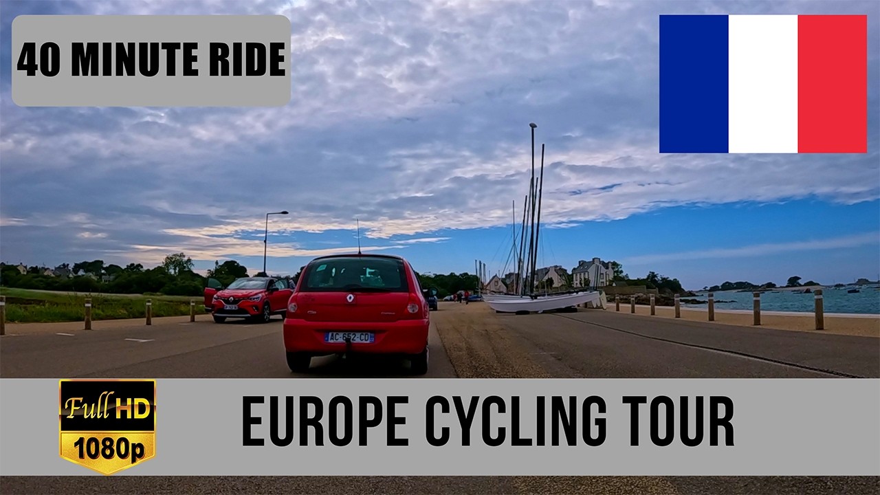 ECT: Brittany Coast Escape: Saint-Blanc to Perros-Guirec by Bike (40 minute workout,)🇫🇷