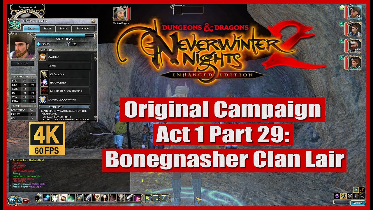 Neverwinter Nights 2 Enhanced Edition Original Campaign Act 1 Part 29 Bonegnasher Clan Lair
