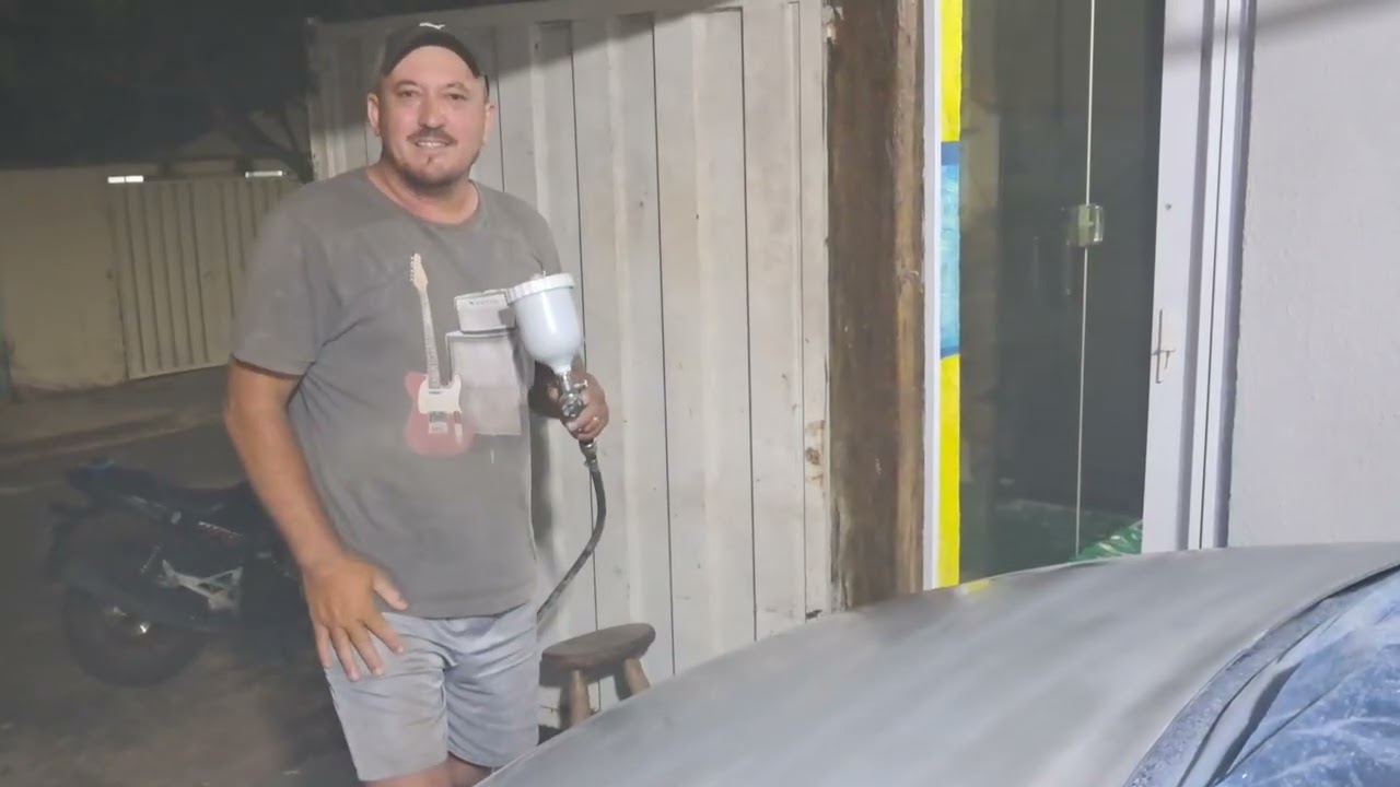 Tutorial de como pintar um carro na garagem da sua casa #pinturaautomotiva#carro 