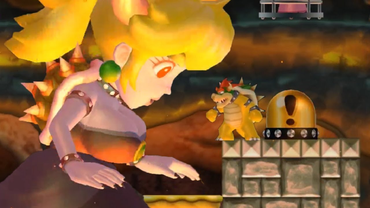New Super Mario Bros Wii - Bowsette VS Bowser