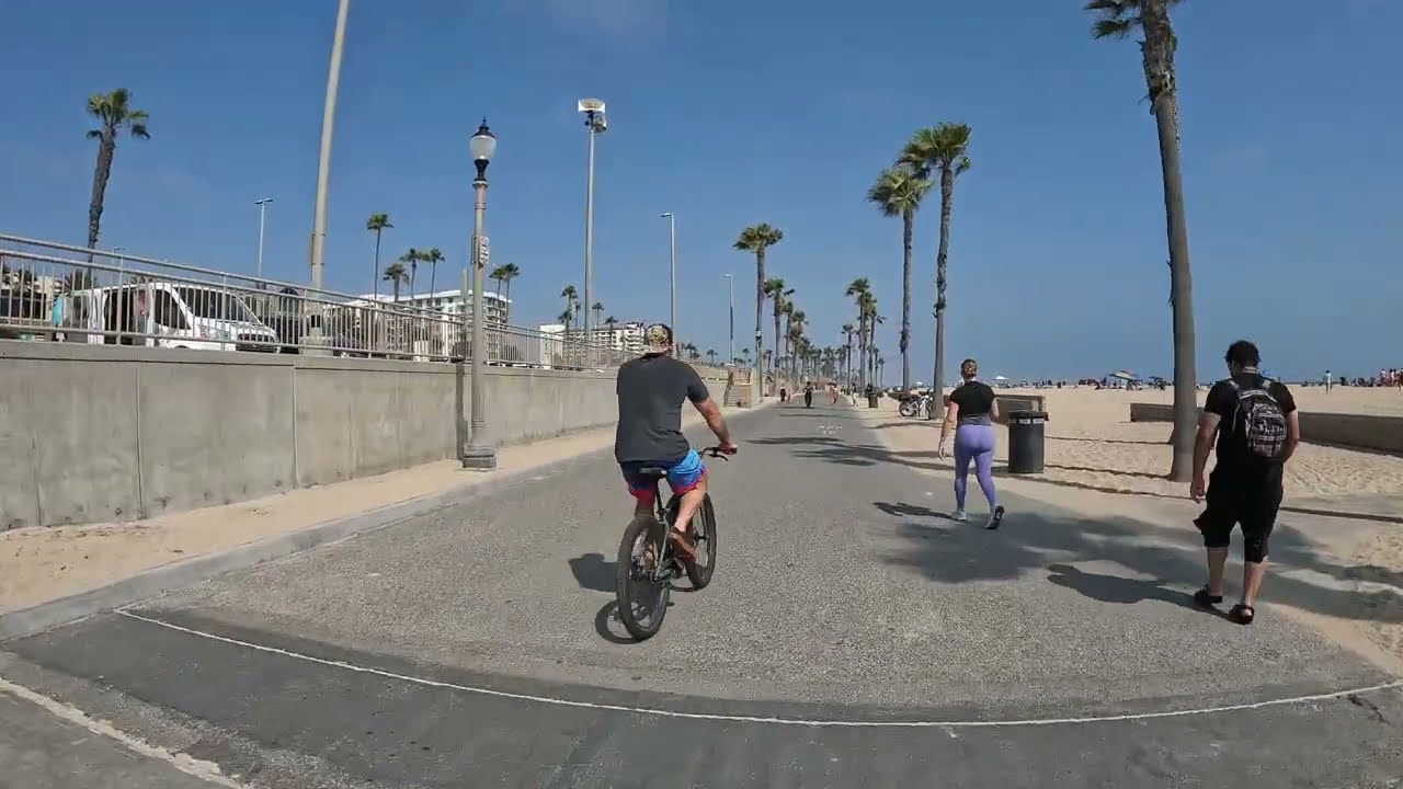 Cycling from Huntington Beach to Newport Beach
