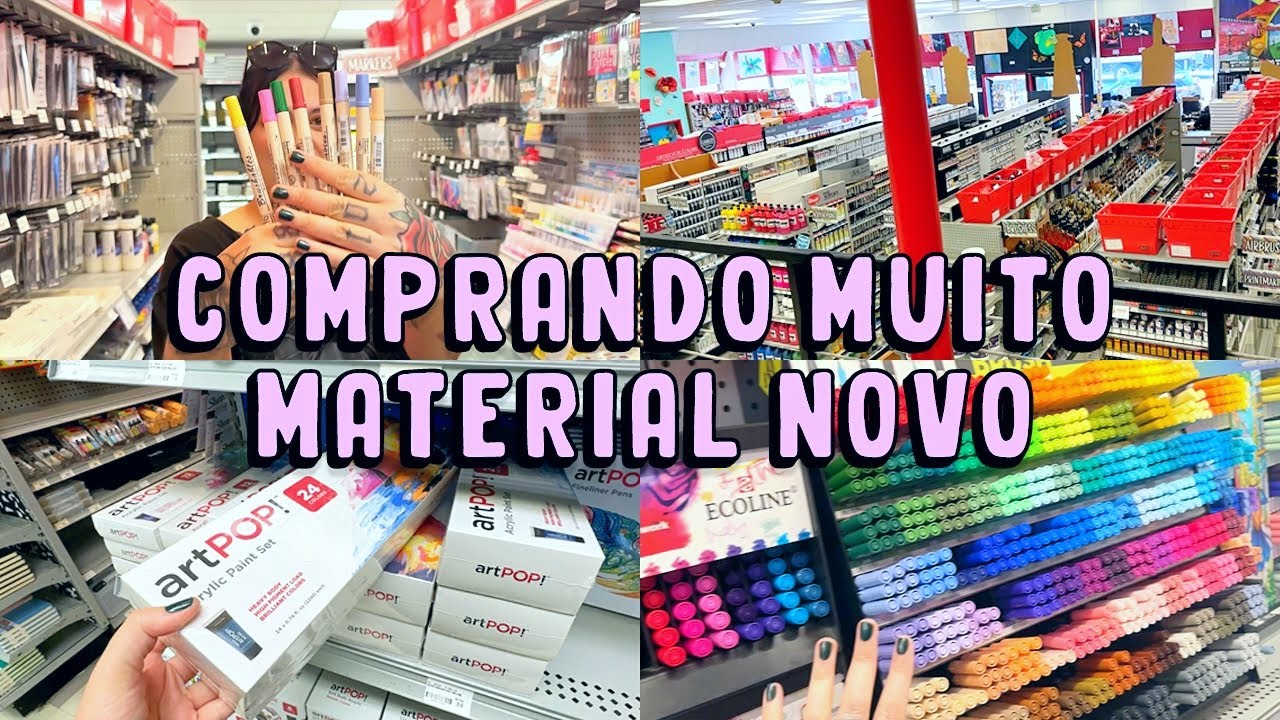 DIA DE FAZER MUITAS COMPRAS DE MATERIAL DE DESENHO! - COMPREI MUITO MATERIAL NOVO!