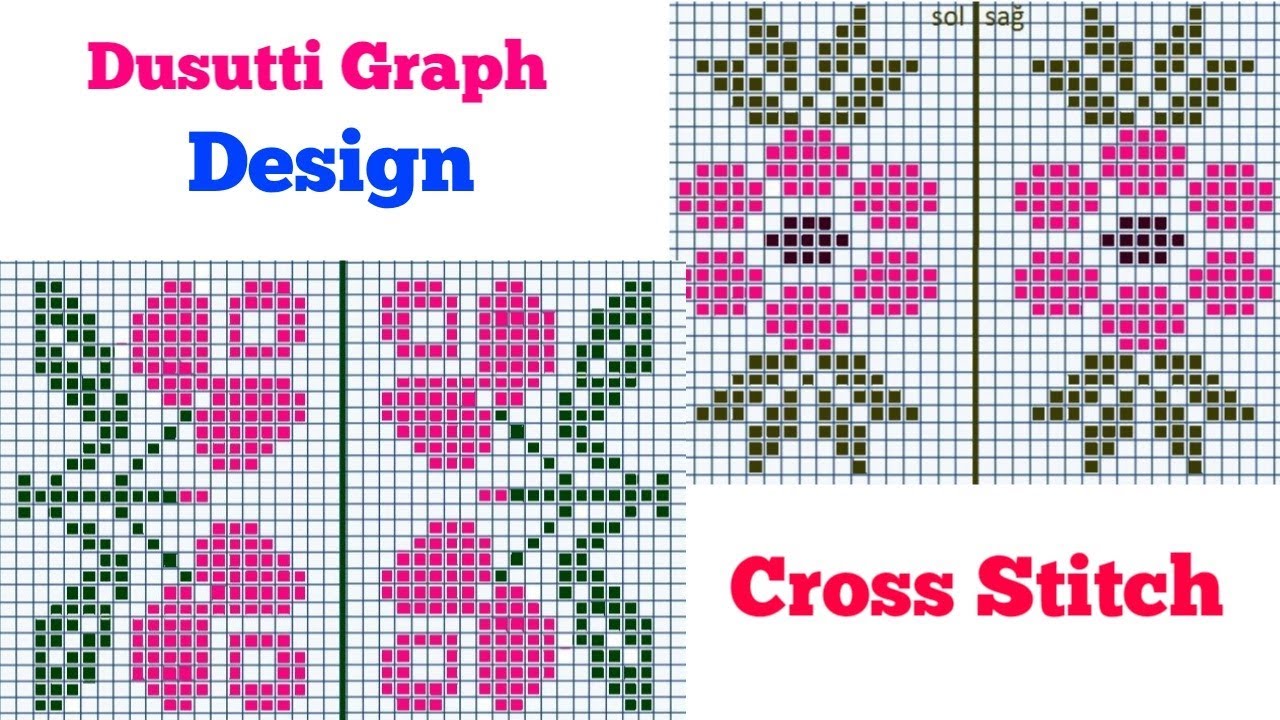 Dusutti Graph Design | Cross Stitch Embroidery ka Graph  Pattern