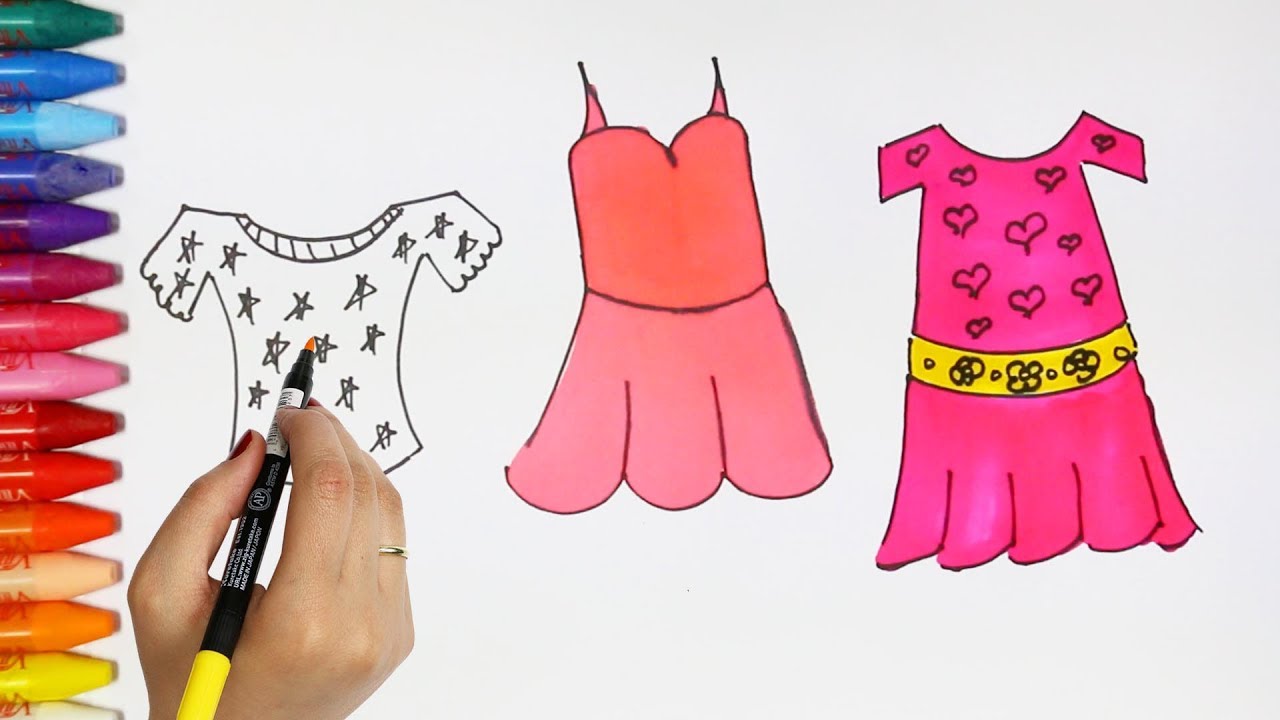 如何画衣服 - 如何绘画和颜色孩子电视