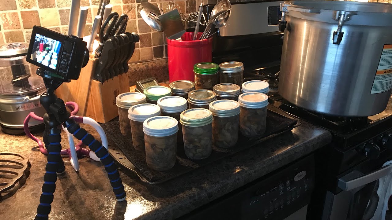 Canning Mushrooms in Onion Soup Broth ~ The Kneady Homesteader