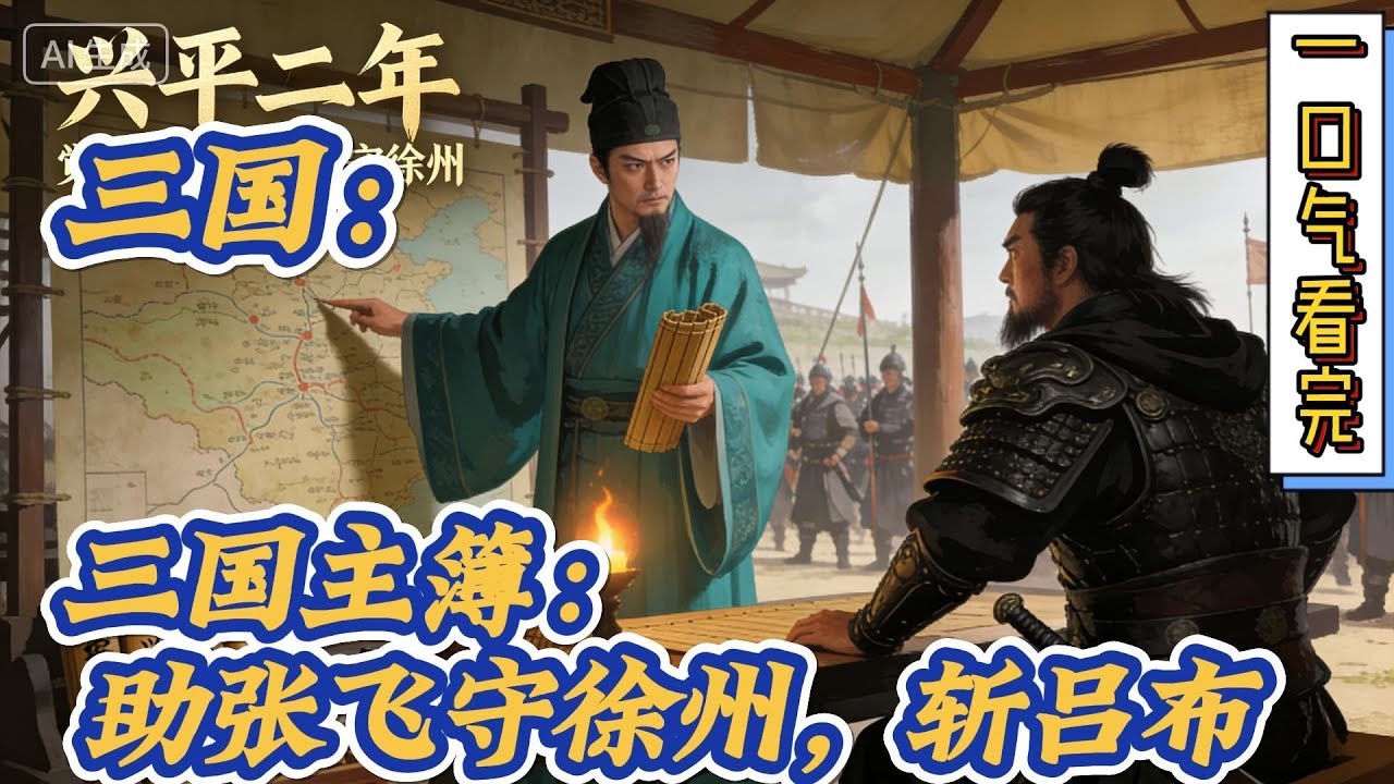 🔥完结！💥独家！《三国：三国主簿，助张飞守徐州，斩吕布》兴平二年，刘备与袁术广陵对峙，让张飞留守下邳。廖辰成为张飞帐下主簿，助张飞守住徐州，诛杀吕布！#動漫 #穿越#有声漫画#爽文#三国#历史