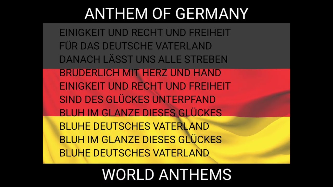 GERMAN ANTHEM INSTRUMENTAL LYRICS IN GERMAN 