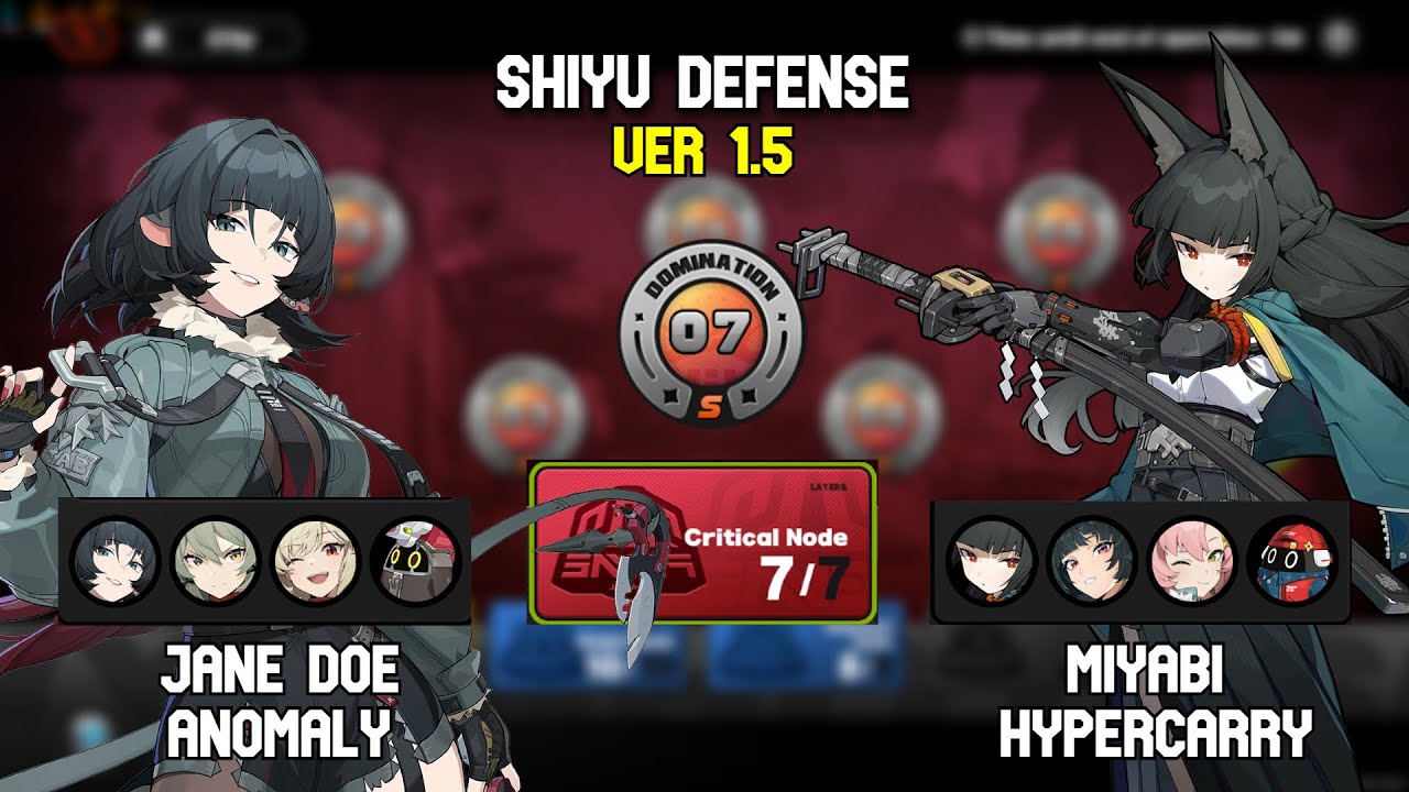 Jane Doe Anomaly & Miyabi Hypercarry | Shiyu Defense 1.5 | Zenless Zone Zero |