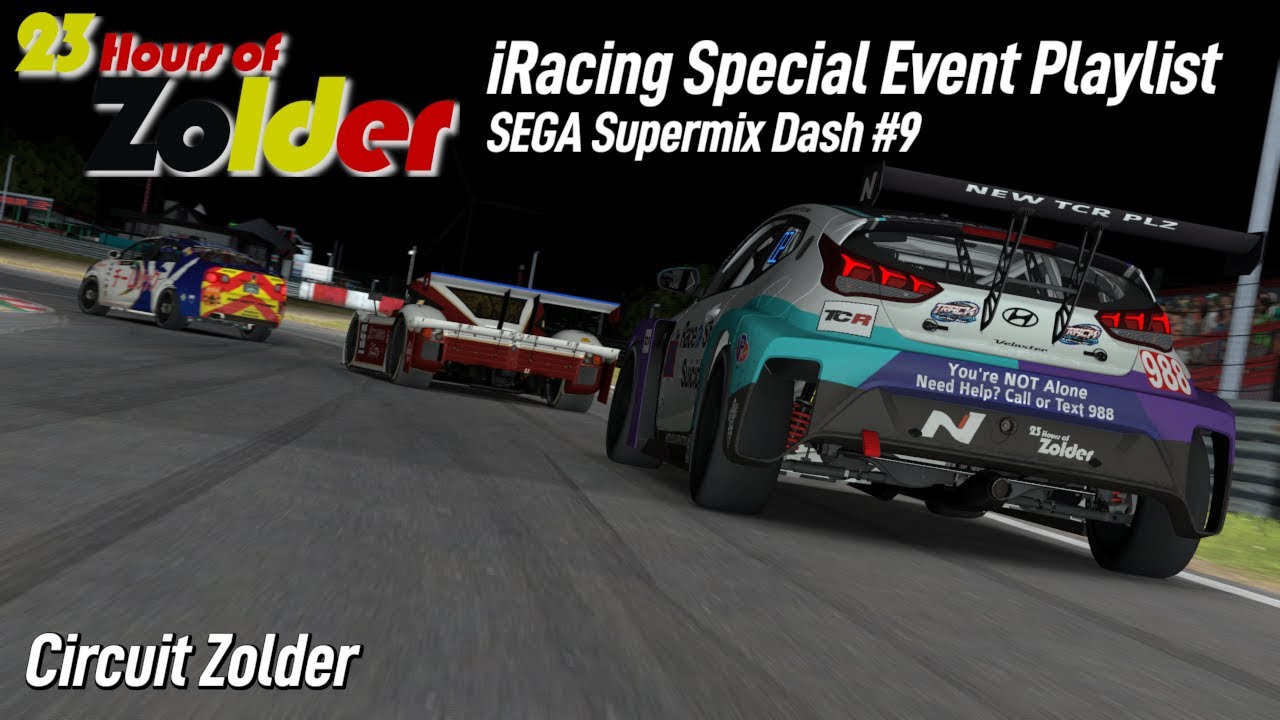 iRacing Special Events Playlist - Jimmy Broadbent's 23 Hours of Zolder | SEGA Super Mix Dash #9
