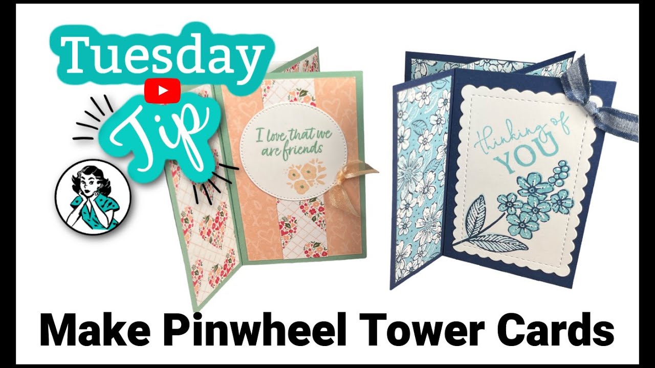 Don't You Want To Make A Beautiful Pinwheel Tower Card Like This?